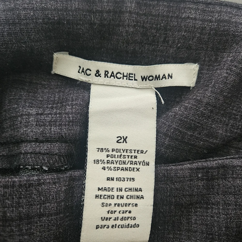 Zac & Rachel Dark Gray Women's Pants - Picture 2 of 6